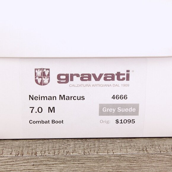 $ 1095 Neiman Marcus GRAVATI Women's 7 M Boot 4666 Grey Suede * add $15 Trees - Picture 13 of 15